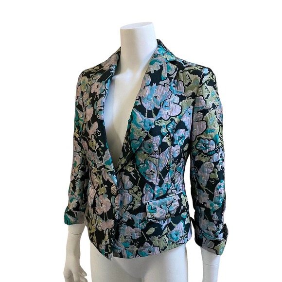NWT ETCETERA Blazer In Bloom Print, size 2 - Picture 15 of 16